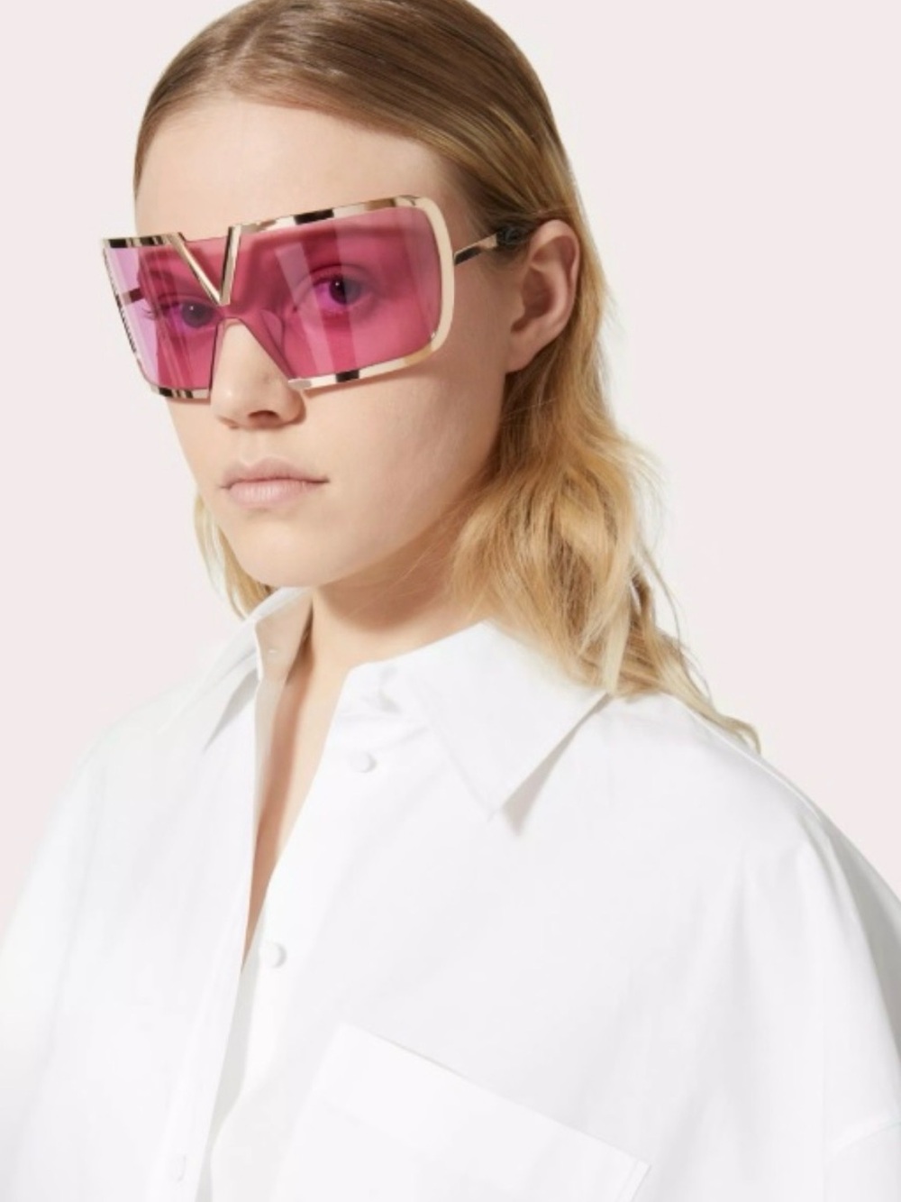 Valentino Garavani V-Romask VLS-120C Mask Sunglasses
